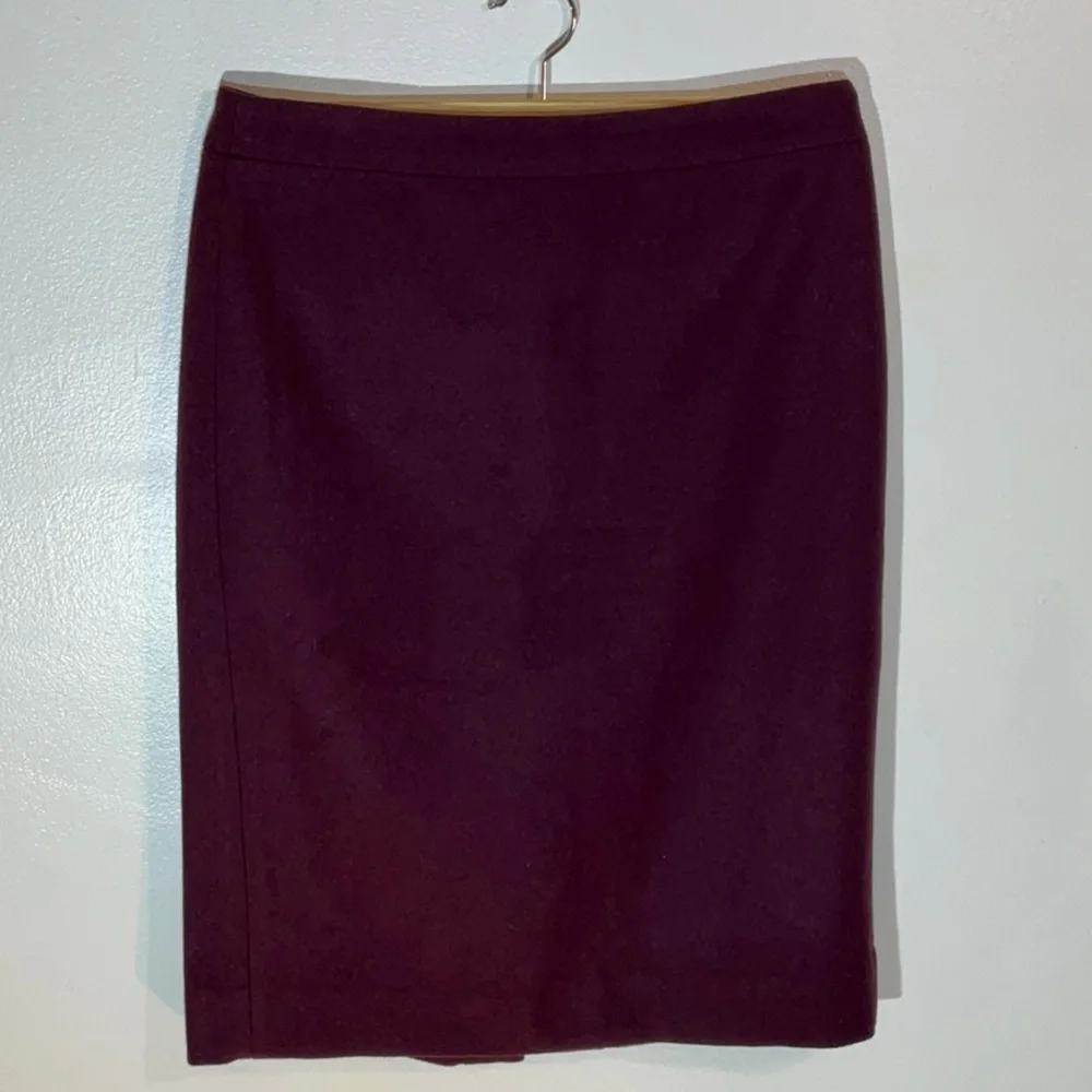 J. Crew Rich Plum Pencil Skirt - Picture 2 of 6